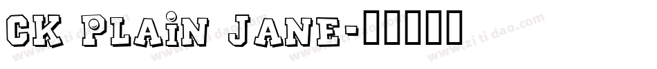 CK Plain Jane字体转换